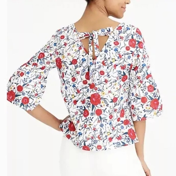 J Crew Floral Print Blouse - Picture 3 of 7